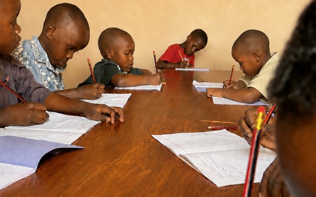 Homework time at the home